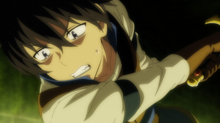 Michio tries using a bonus spell, but… TV anime「Isekai Meikyuu de